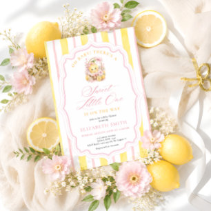 En söt liten en Citrus Citron Flicka Barnkalas Inbjudningar
