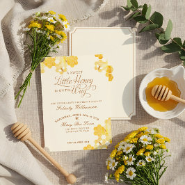 En söt liten honung på vägen | Bee Baby Shower Inbjudningar