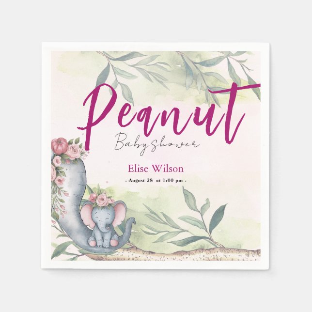 En söt liten jordnöt är på väg pappersservett (Framsidan)