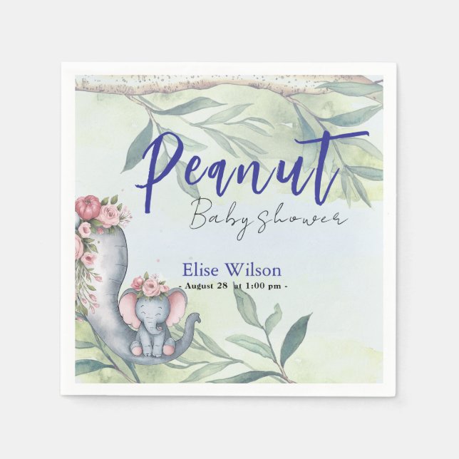 En söt liten jordnöt är på väg pappersservett (Framsidan)