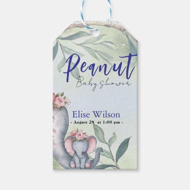 En söt liten jordnöt är på väg presentetikett (Framsidan)