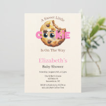 En söt liten kakor rosa baby shower