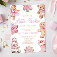 En söt liten kakor Rosa Julgodis Baby Shower