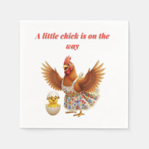 En söt liten kyckling är på väg baby shower