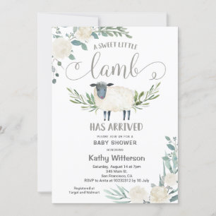 En söt liten lampa har kommit från Blommigten Baby Inbjudningar