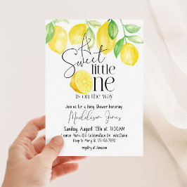En söt liten, Lemon-tema, Babydusch. Inbjudningar
