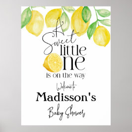 En söt liten, Lemon-tema, Babydusch Poster