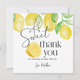 En söt liten, Lemon-tema, Babydusch. Tack Kort