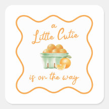 En söt liten orange baby shower
