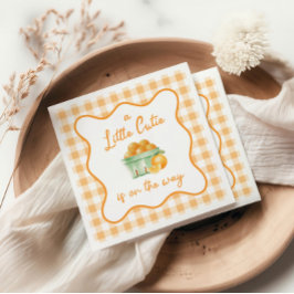 En söt liten orange baby shower pappersservett