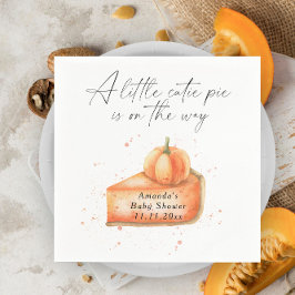 "En söt liten paj är på väg" baby shower Pappersservett