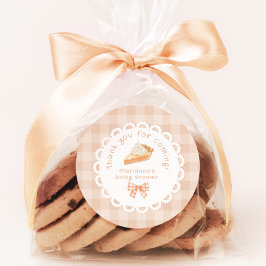 En söt liten Paj Bebis shower Tack Runt Klistermärke