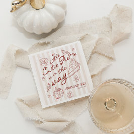 En söt liten paj Höst Baby Shower Pumpa Pappersservett
