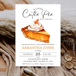 En söt liten pajpumpa höst baby shower  inbjudningar