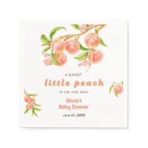 En söt liten persiko Frukt Bebis Shower