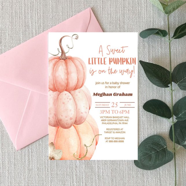 En söt liten pipa är på väg! Baby Shower Inbjudningar (Skapare uppladdad)