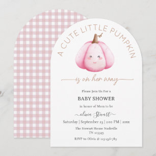 En söt liten pumpa är på väg till Baby Shower Inbjudningar