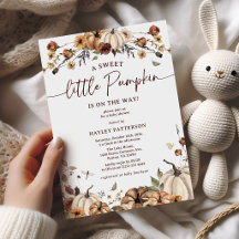 En söt liten pumpa höst baby shower