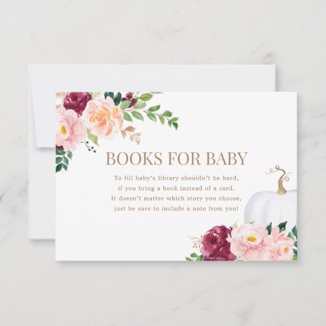 En söt liten Pumpkin Bokar för Baby Inbjudningar (Framsida)