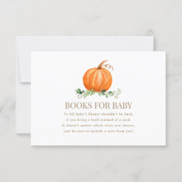 En söt liten Pumpkin Bokar för inbjudan till Baby