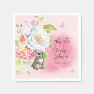 En söt, liten Rosa-flicka, babyskor Pappersservett