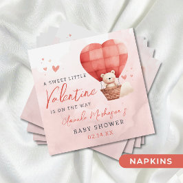 En söt, liten Valentine är på väg mot babyskor Pappersservett