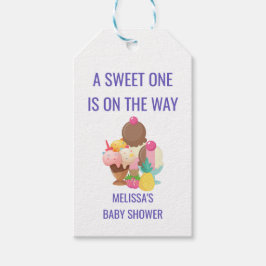 En söt man är på väg mot isgrädde presentetikett