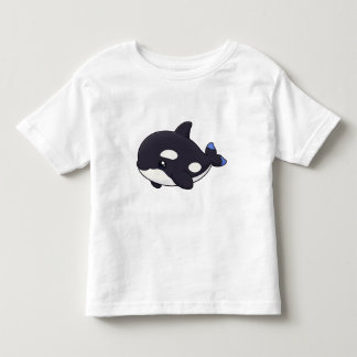 En söt minimalistisk späckhuggar-tröja med fickdes t shirt