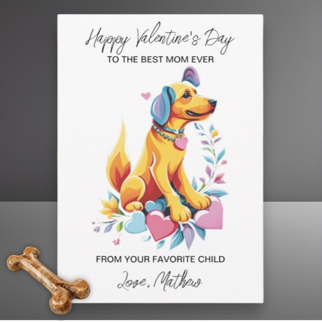  En söt på ett Alla hjärtans dag-kort, Julkort (Skapare uppladdad)