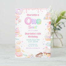 En söt pastellfärgad godis 1-årsfest