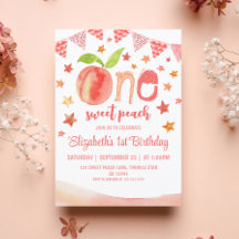 En söt Peach Girl 1:a födelsedagen