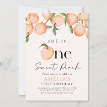 En söt persikofödelsedag