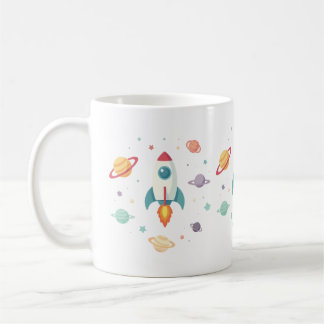 en söt raketfrakt som suger genom ett vismliknande kaffemugg