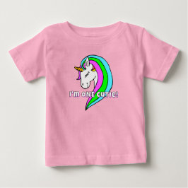 En söt regnbågsenhörningsbaby-t-shirt t shirt