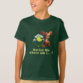 En söt, röd baby-kangaroo med stort ögon t shirt