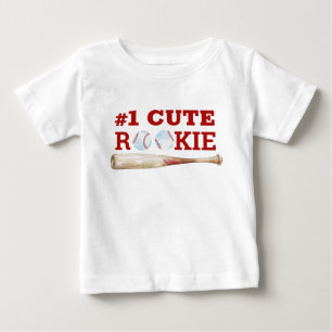 En söt rookie baseboll baby t-shirt 