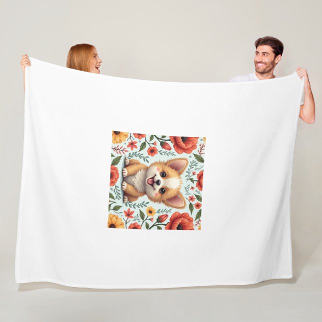 en söt Sherpa Blankets Fleecefilt (På plats)