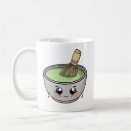 En söt skål av matcha-te - Kawaii Kaffemugg