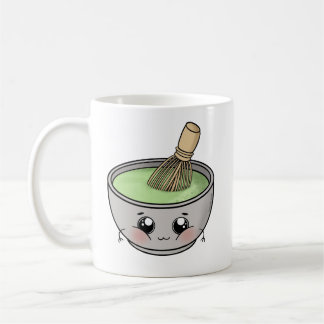 En söt skål av matcha-te - Kawaii Kaffemugg