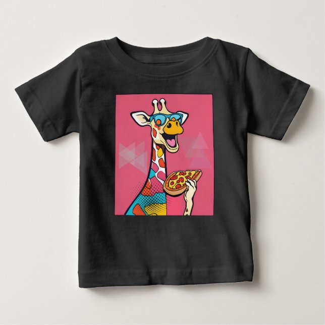 En söt småbarn-ungarnas baby-coola giraffdesign t shirt (Framsida)