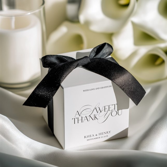 En söt tack modern presentförpackning för bröllop presentaskar (A Sweet Thank You Modern Wedding Favor Boxes)