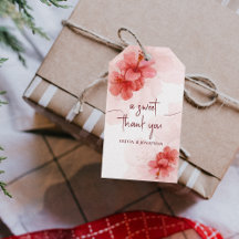 En söt Tack vattenfärgsblomma Bröllop