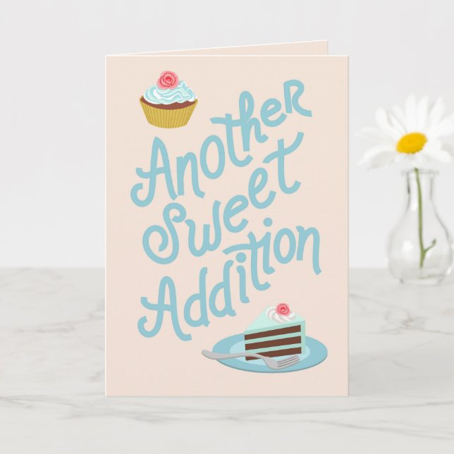En söt tillökning - Grattis på bebisen Kort (Liten växt)
