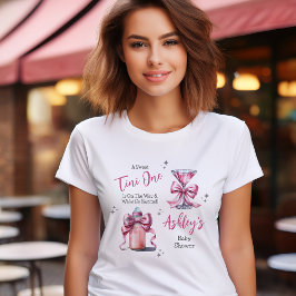 En söt Tini One Rosa Coquette Girl Baby Shower T Shirt