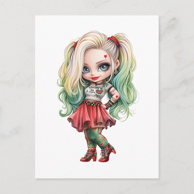 En söt tjej Halloween design kollektion 9 Vykort (Framsida)