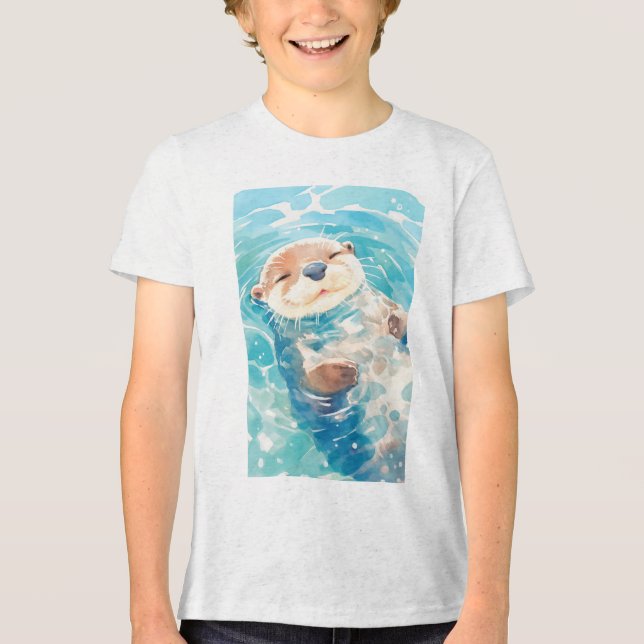 En söt utter vattnig värld t shirt (Framsida)