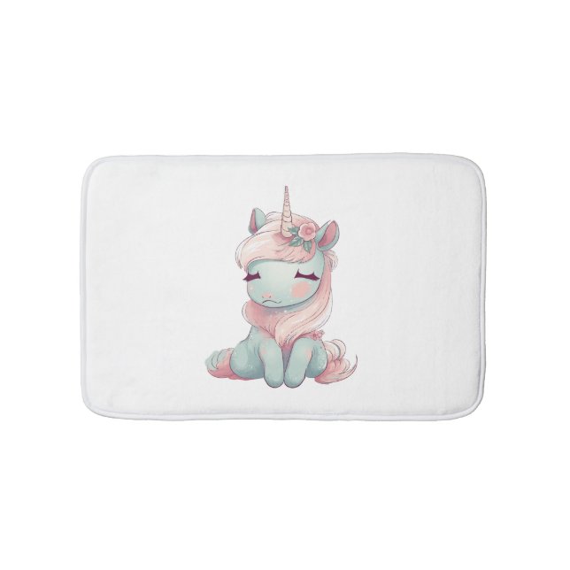 En söt vacker, stolt unicorn badrumsmatta (Framsidan)