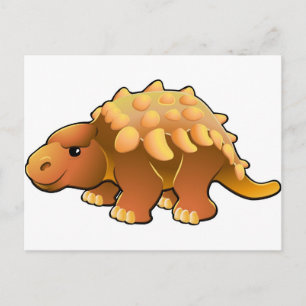 En söt vänlig dinosaurie vykort