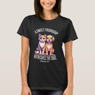 En Söt Vänskap Förnyar Själens Bibelvers T Shirt