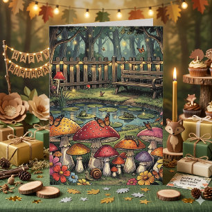 En Söt Whimsical Cottagecore Födelsedag Kort